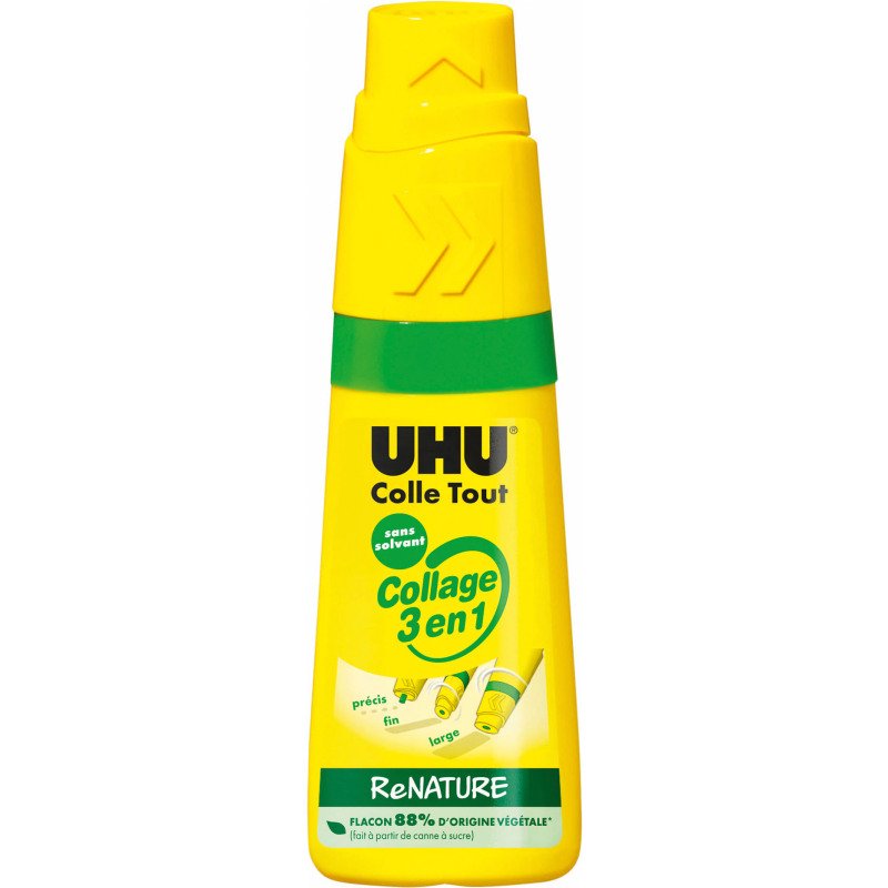 Colle 3 en 1 Renature Uhu  - flacon de 35 ml