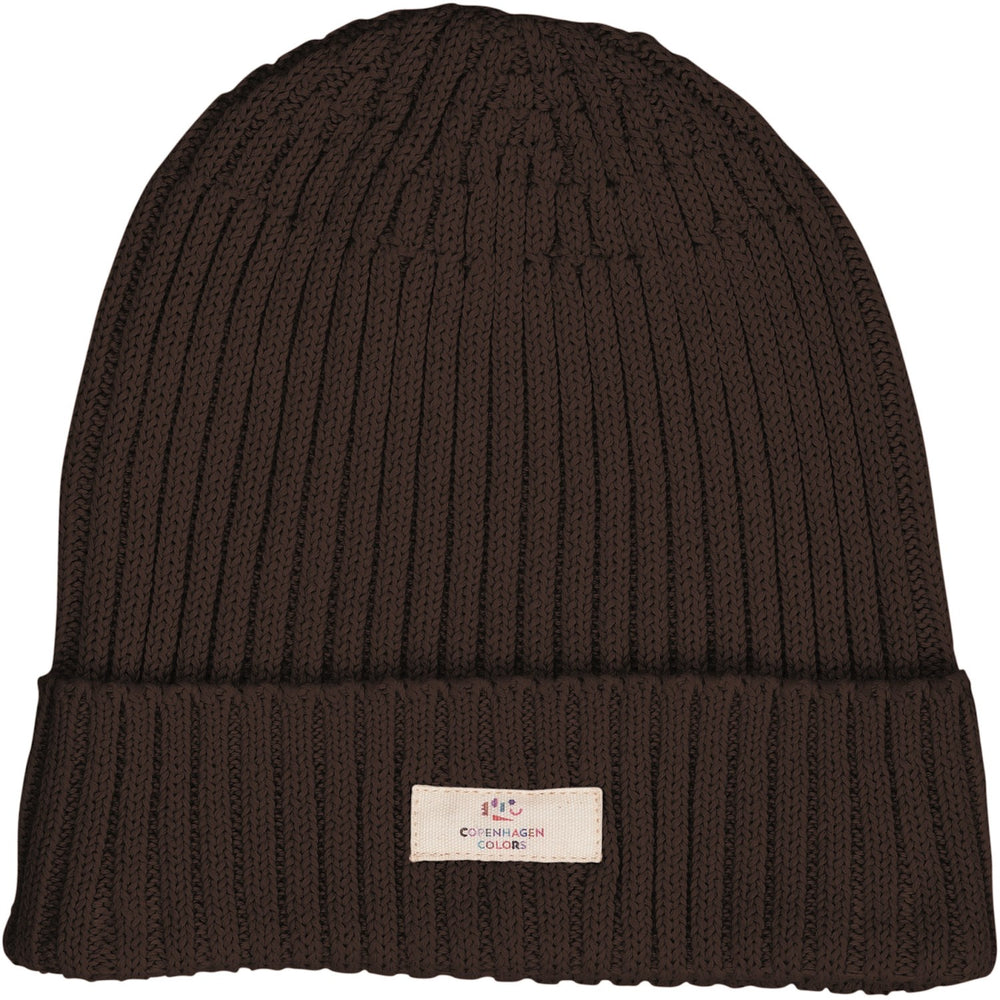 Køb COPENHAGEN COLORS Dk Brown Bomuld Strikket Classic Beanie