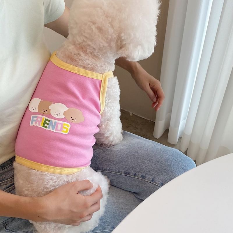 tanvtim - Set: Animal Pet Top + Bib Pet Collar