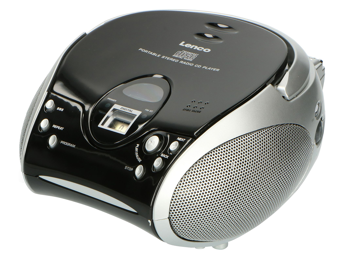 Lenco SCD-24 draagbare FM radio - Black