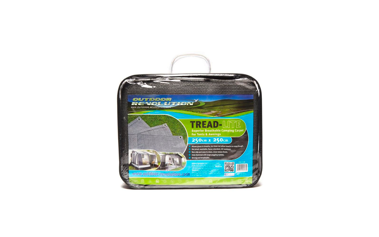Outdoor Revolution Treadlite Vorzeltteppich 250 x 250 cm grau