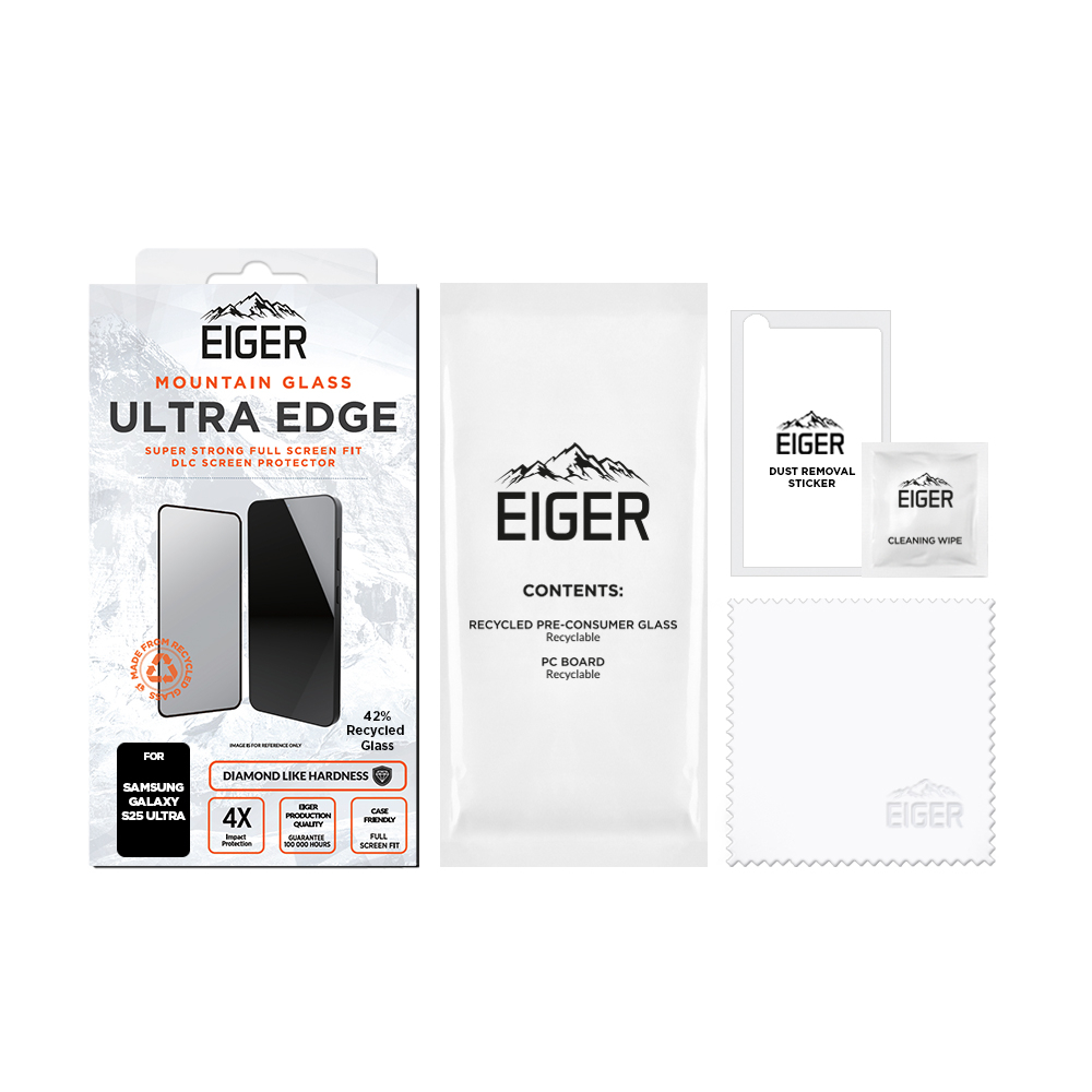 Samsung Galaxy S25 Ultra Mountain Glass Ultra Clear Edge Panzerglas 3D Displayschutz Case Friendly (EGMSP00299)