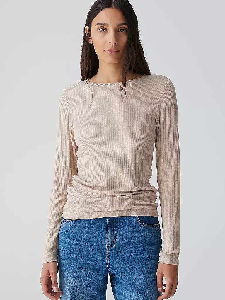 OPUS Langarmshirt SULIKKO SOFT beige