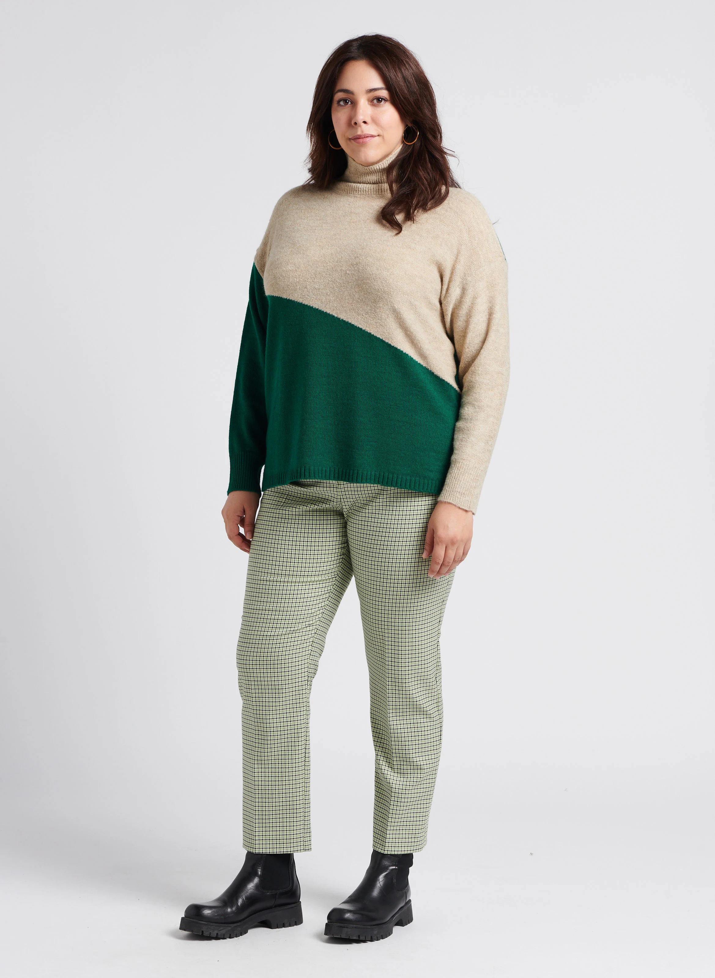 RADAR - Pantalon droit à motif | Vert
