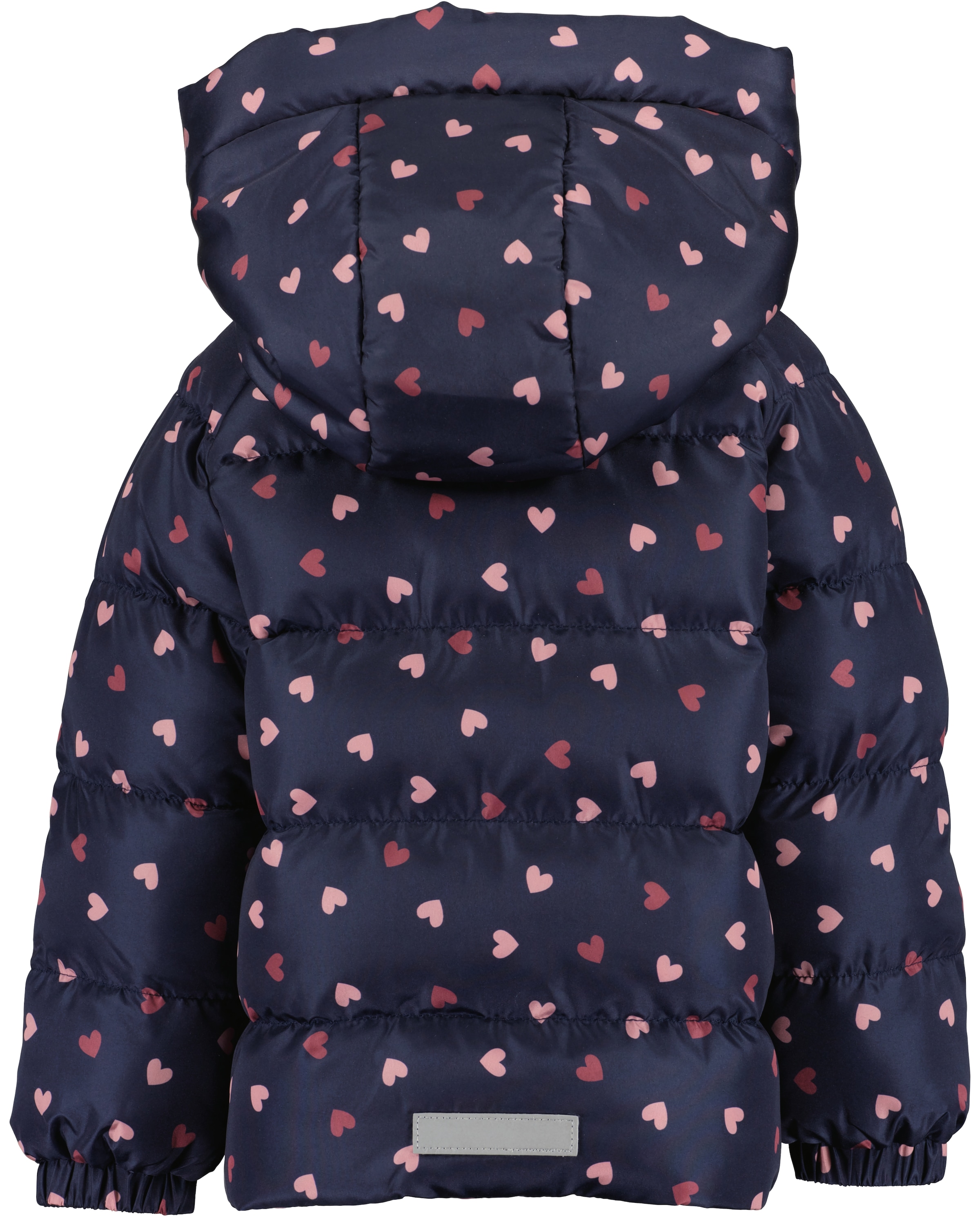 Blue Seven Steppjacke mit Kapuze im süssen Herzen-Alloverprint