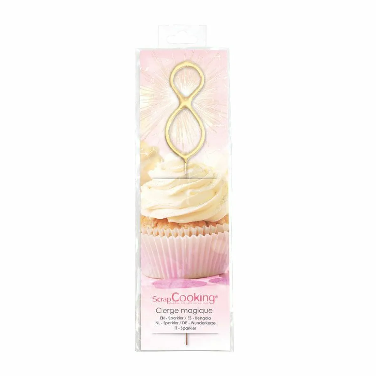 Scrapcooking Bougie Magique Chiffre 8 - 17.5 cm
