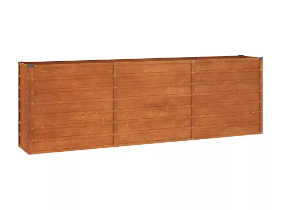 Jardinière bac lit surélevé marron 240 x 40 x 77 cm 02_0039867