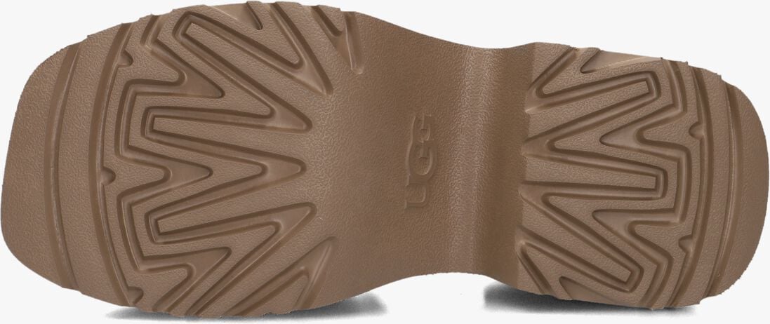 cognac ugg sandalen met hak w new heights ankle strap