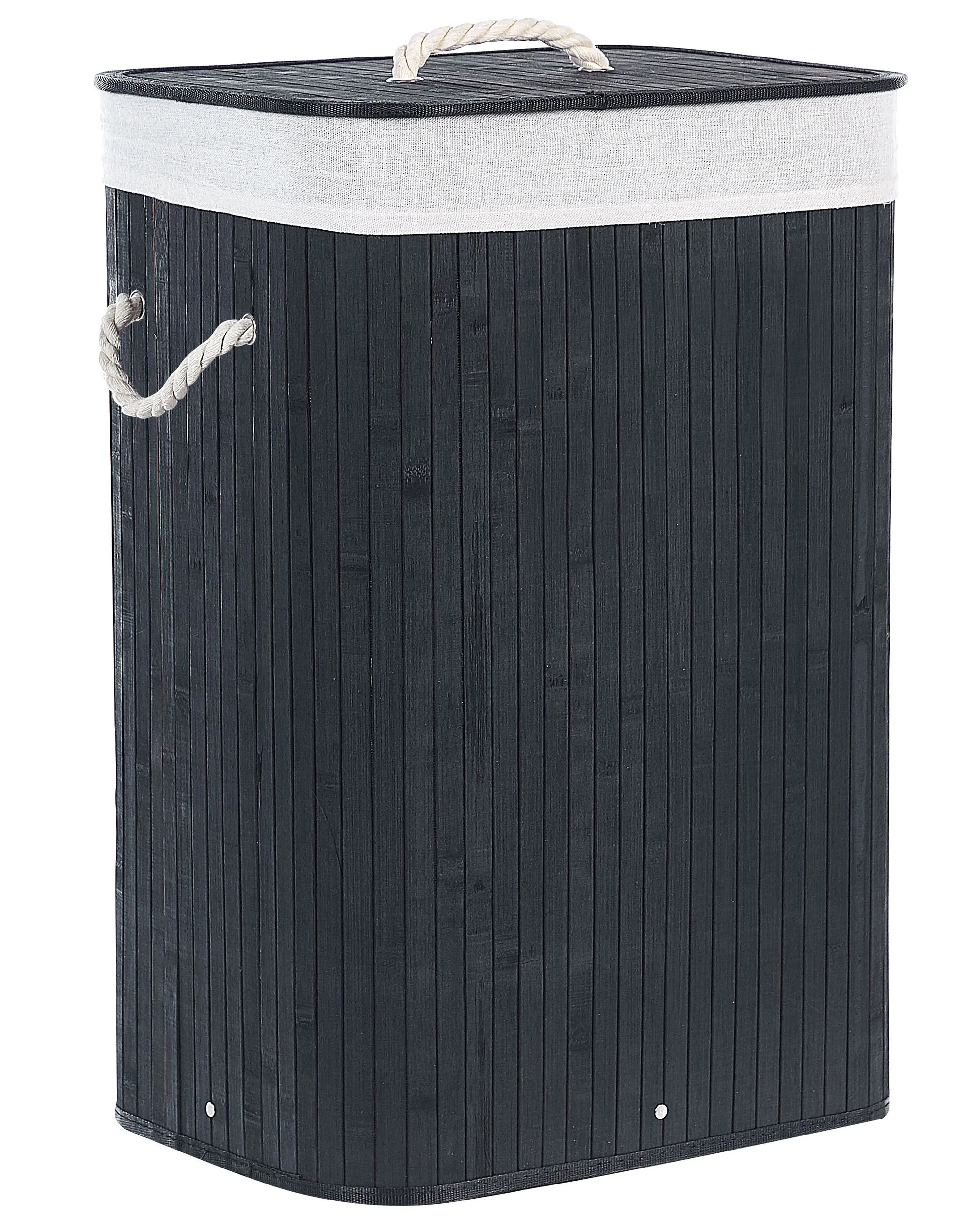 Mand KOMARI Bamboehout Zwart 72 L