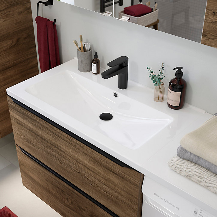 Plan vasque blanc GoodHome Nira 80 cm