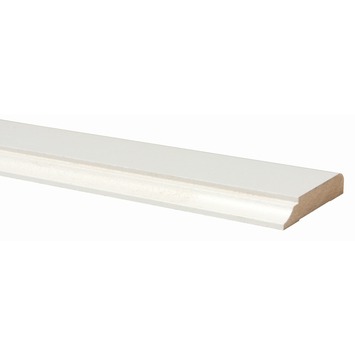 Koplat MDF wit gegrond 12x68 mm 220 cm