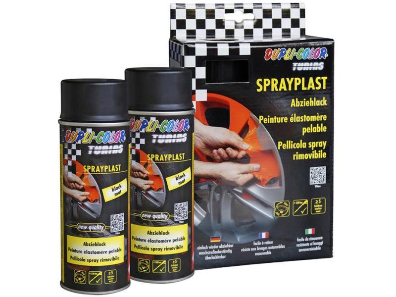 DUPLI-COLOR Sprühfolie matt Set, Schwarz Spraylack