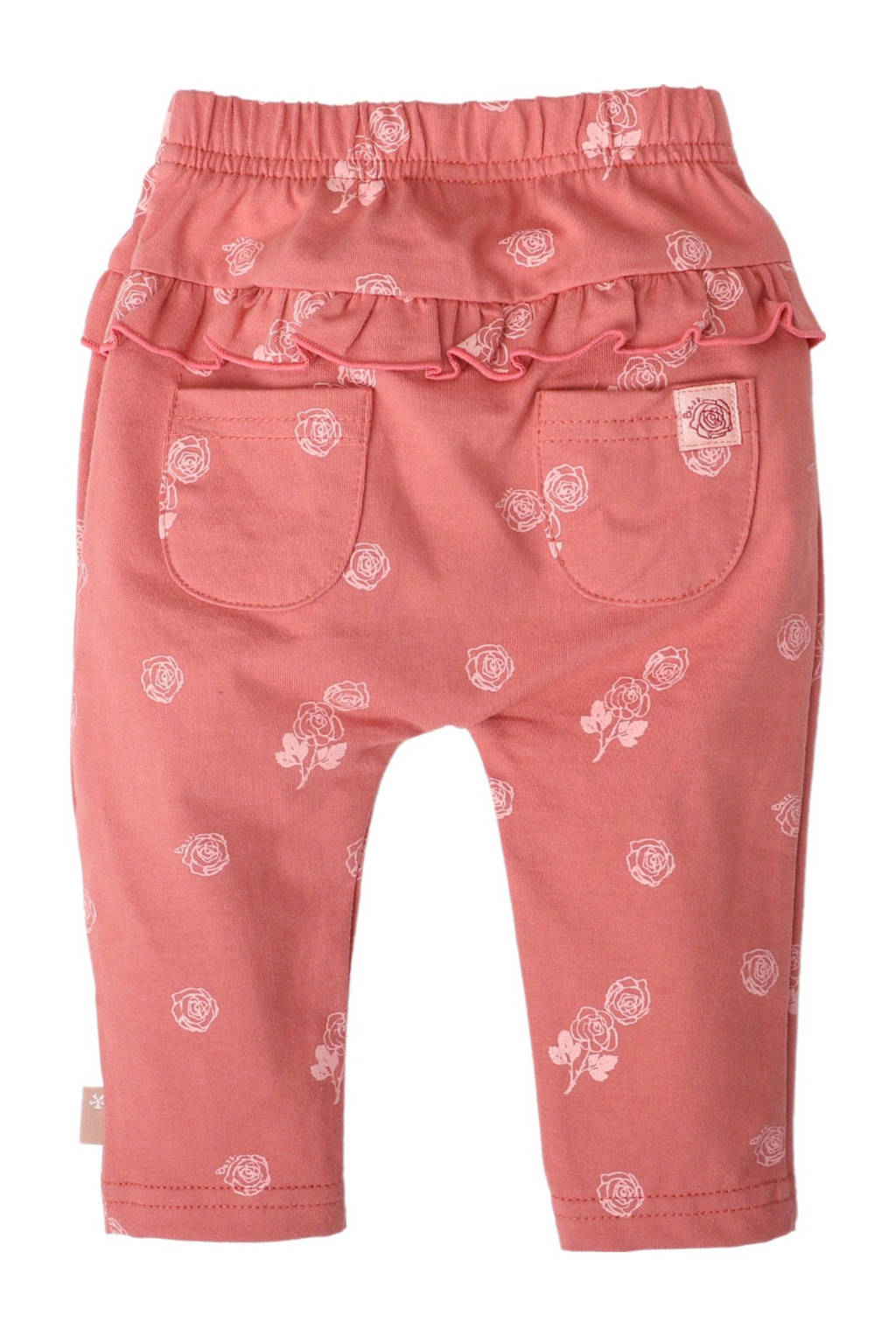 baby gebloemde broek roze