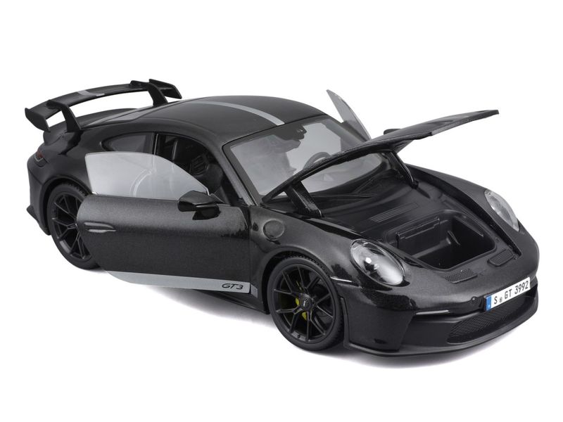 Maisto Sportwagen Porsche 911 GT3 2022 1:18, Schwarz Sammlermodell im Massstab 1:18