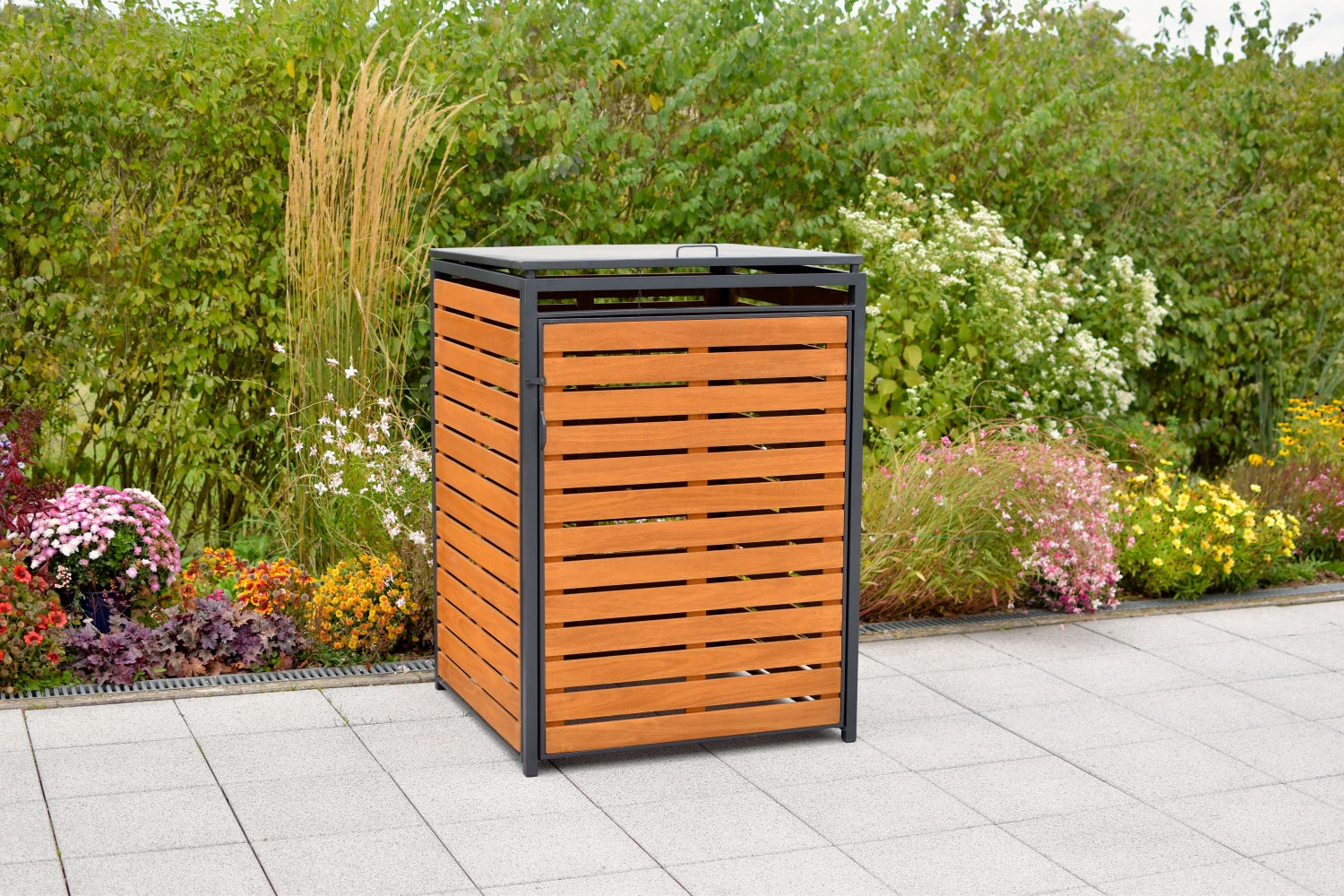 Bodembakdeksel, 80-120 liter, aluminium/eucalyptus