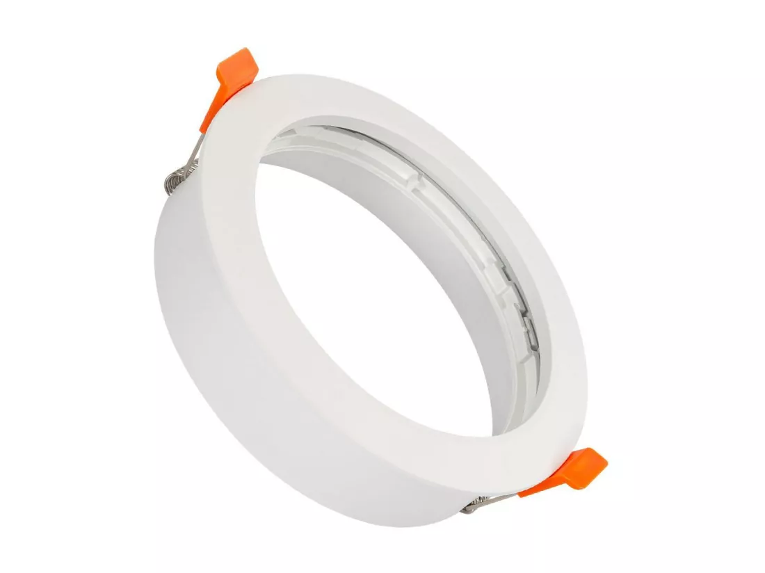 Collerette Downlight Encastrable Ronde pour Ampoule LED GU10 AR111 Coupe Ø120 mm Blanc