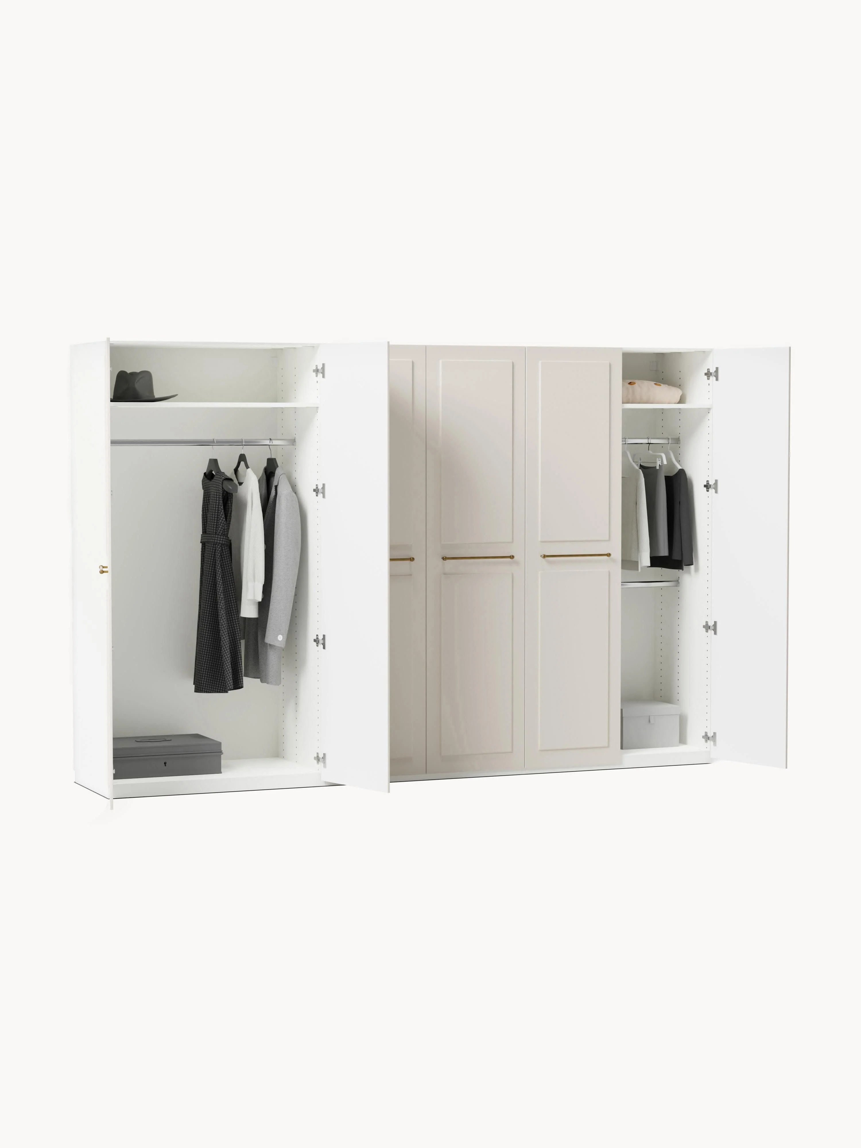 Modulaire draaideurkast Charlotte, 300 cm breed, diverse varianten