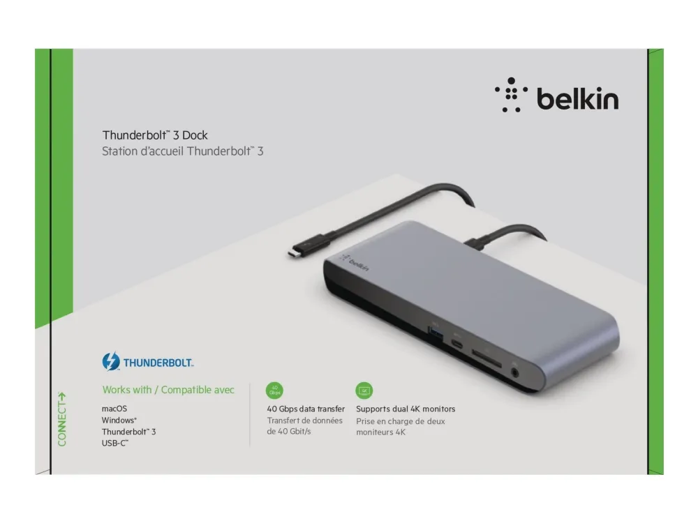 Belkin Thunderbolt 3 Dock Pro - Dockingstation - USB-C / Thunderbolt 3 - DP - 1GbE - 170 Watt