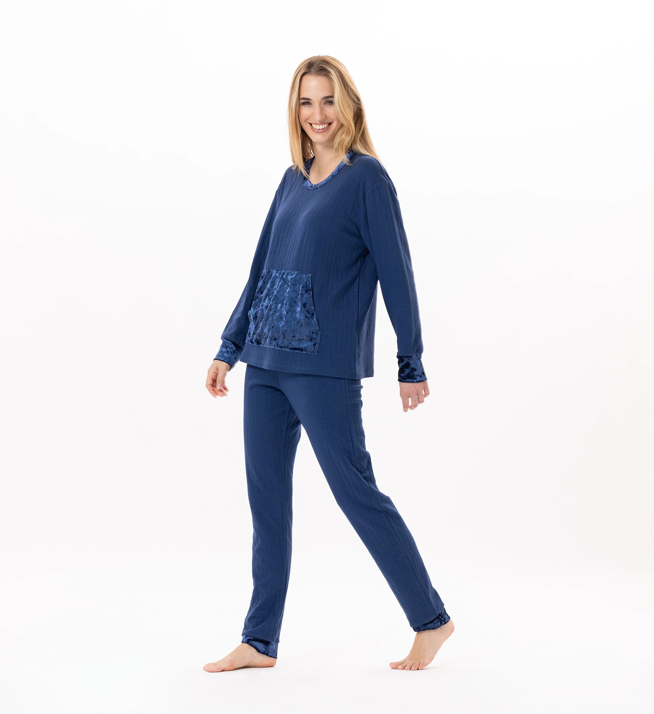 PILLOW 802 - Pyjama en jersey matelassé | Bleu