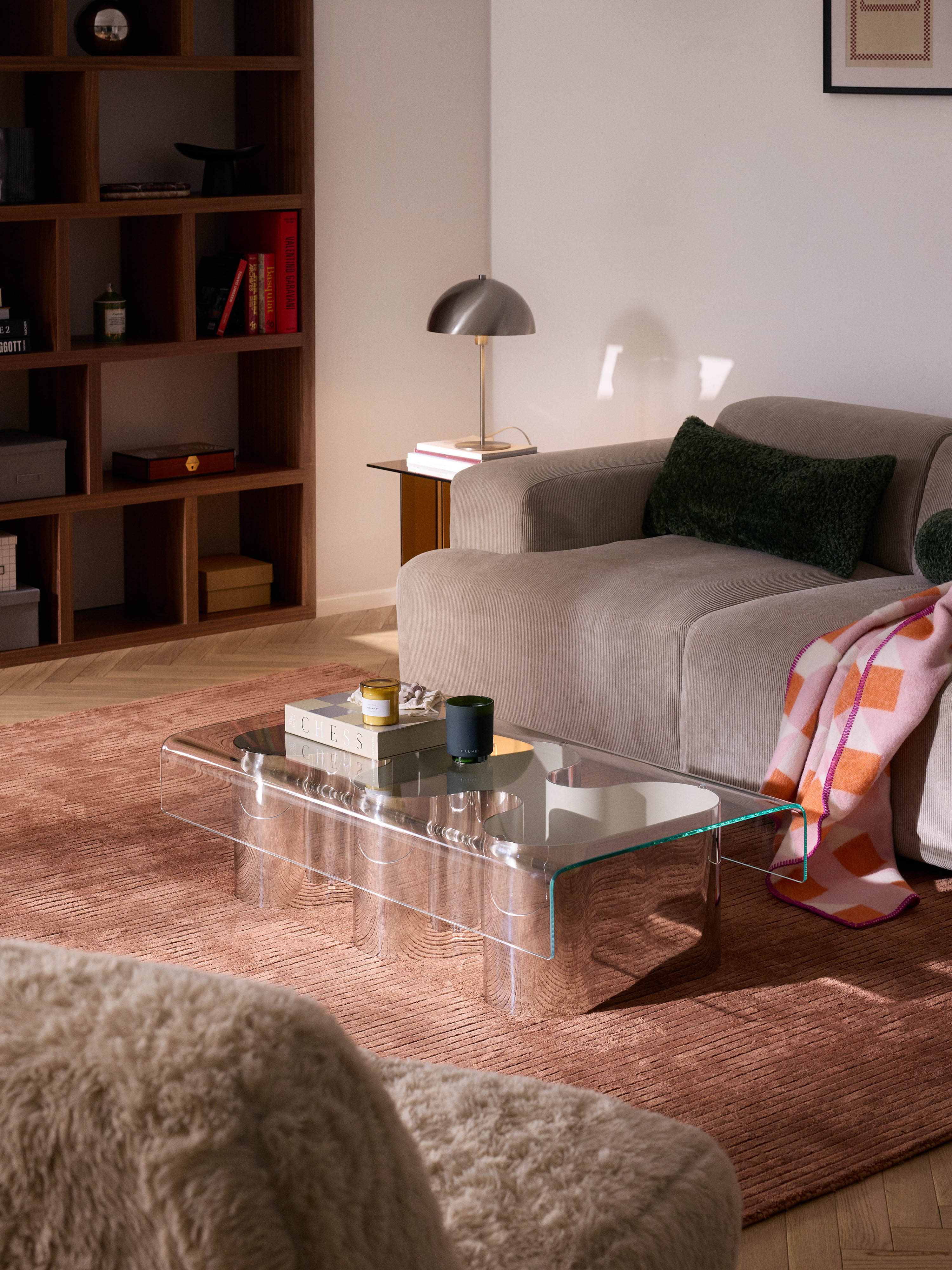 Salontafel Jouri met glazen tafelblad