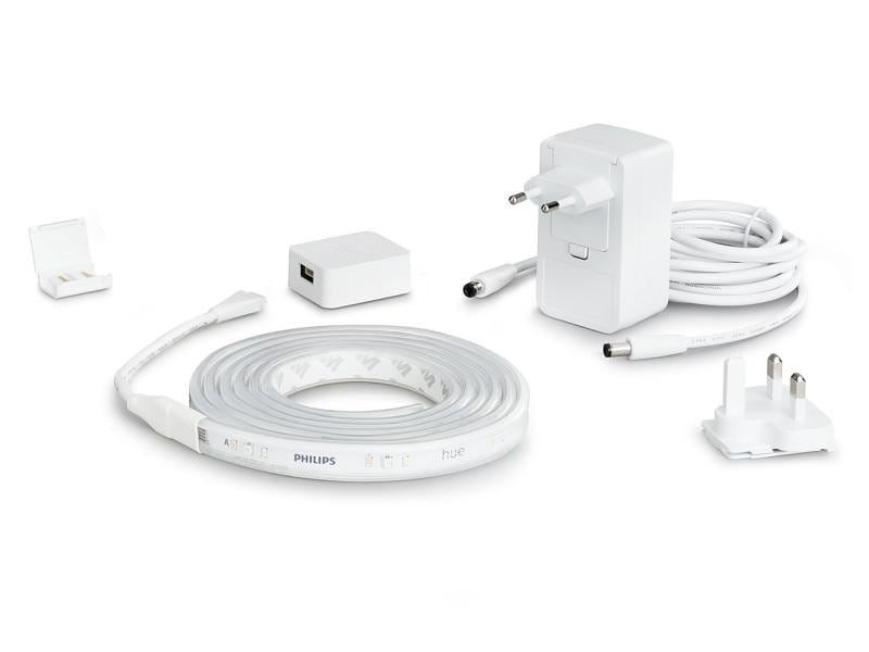 Philips Hue White & Color Ambiance Lightstrip Plus 2m Basis Kabellose, mittels Smartphone steuerbare Leuchtstreifen