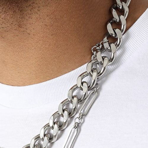 Collier Multi-Rangs BR05 Argenté