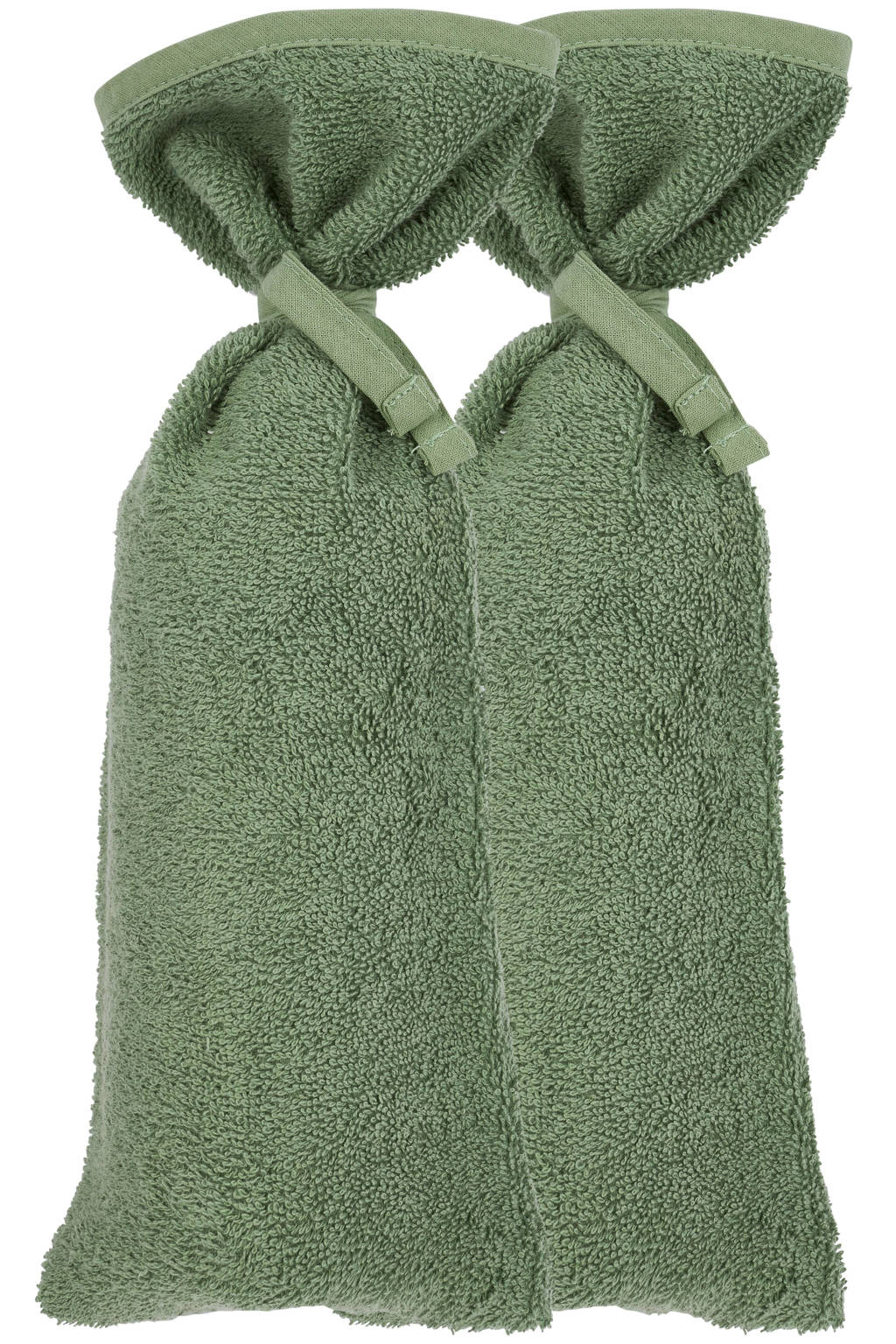 basic badstof kruikenzak - set van 2 forest green