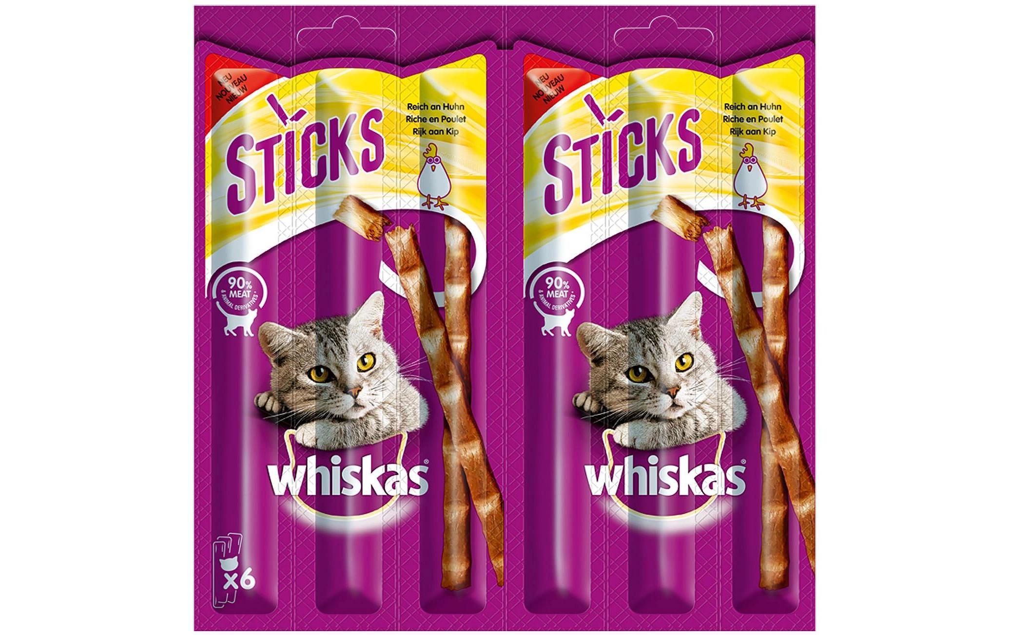 Katzen-Snack Sticks Huhn, 6 x 6gErgänzungsfuttermittel für Katzen