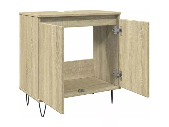 Armoire de bain chêne sonoma 58x33x60 cm bois d'ingénierie