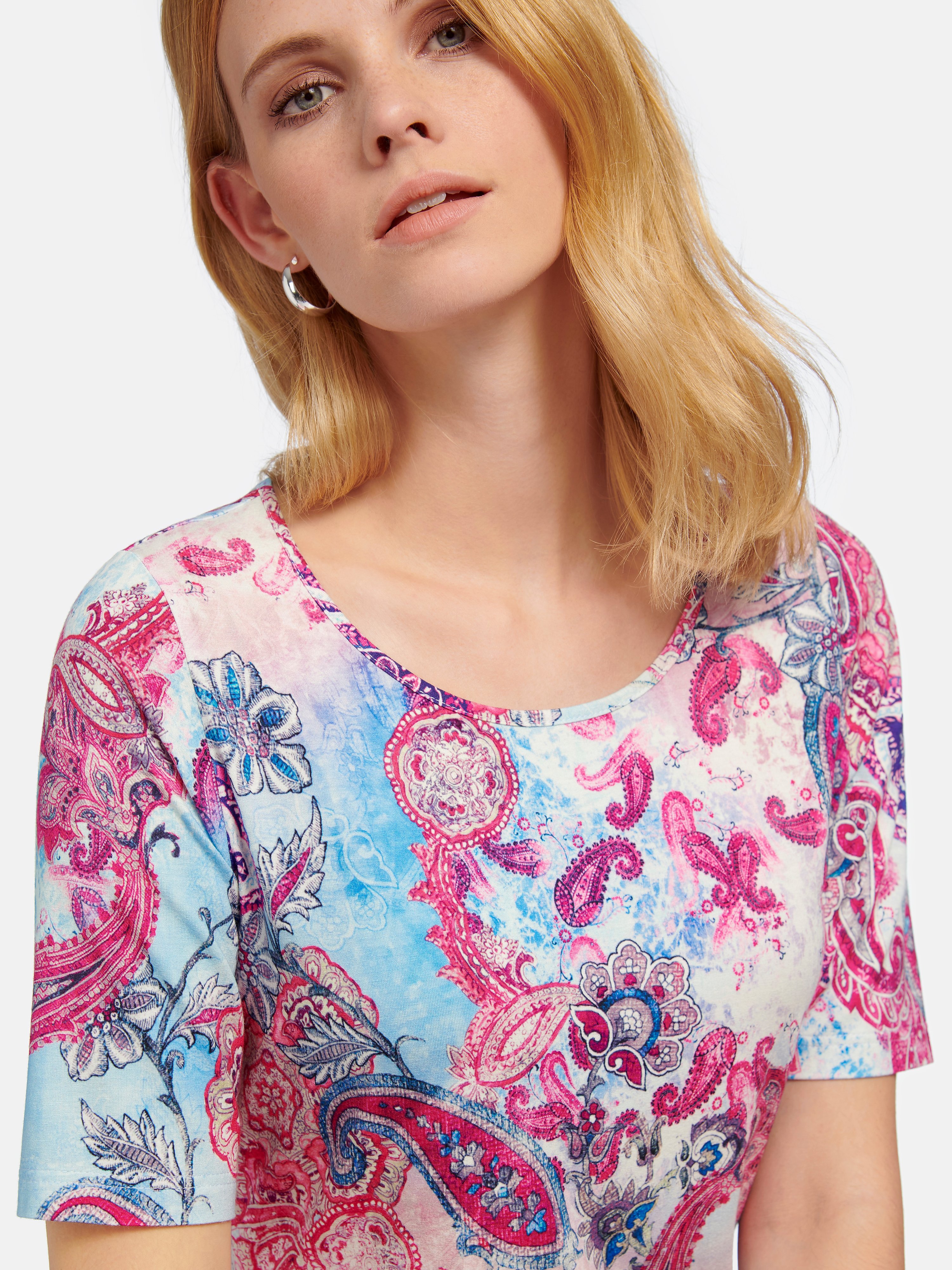 Rundhals-Shirt mit 1/2-Arm