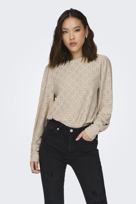 Jacqueline de Yong beige dames blouse