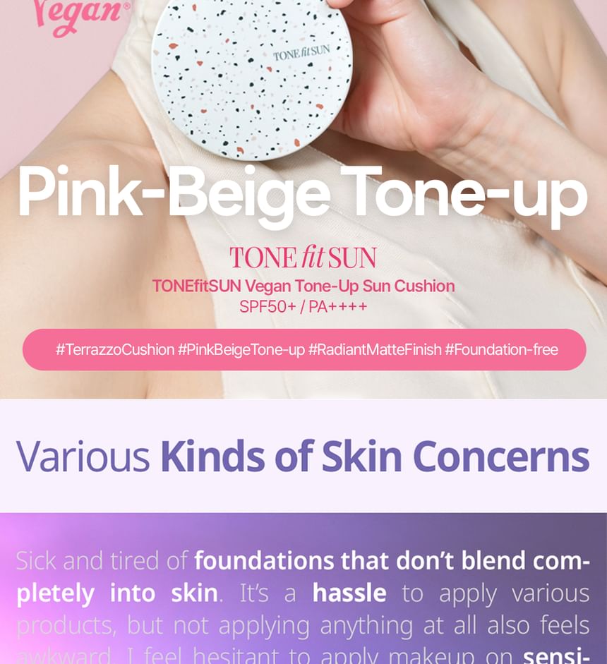 TONEfitSUN - Vegan Tone-Up Zonnekussen