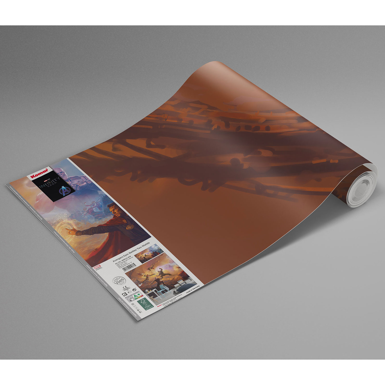 Vlies-Fototapete AVENGERS BATTLES TWO WORLDS - 500x280 cm