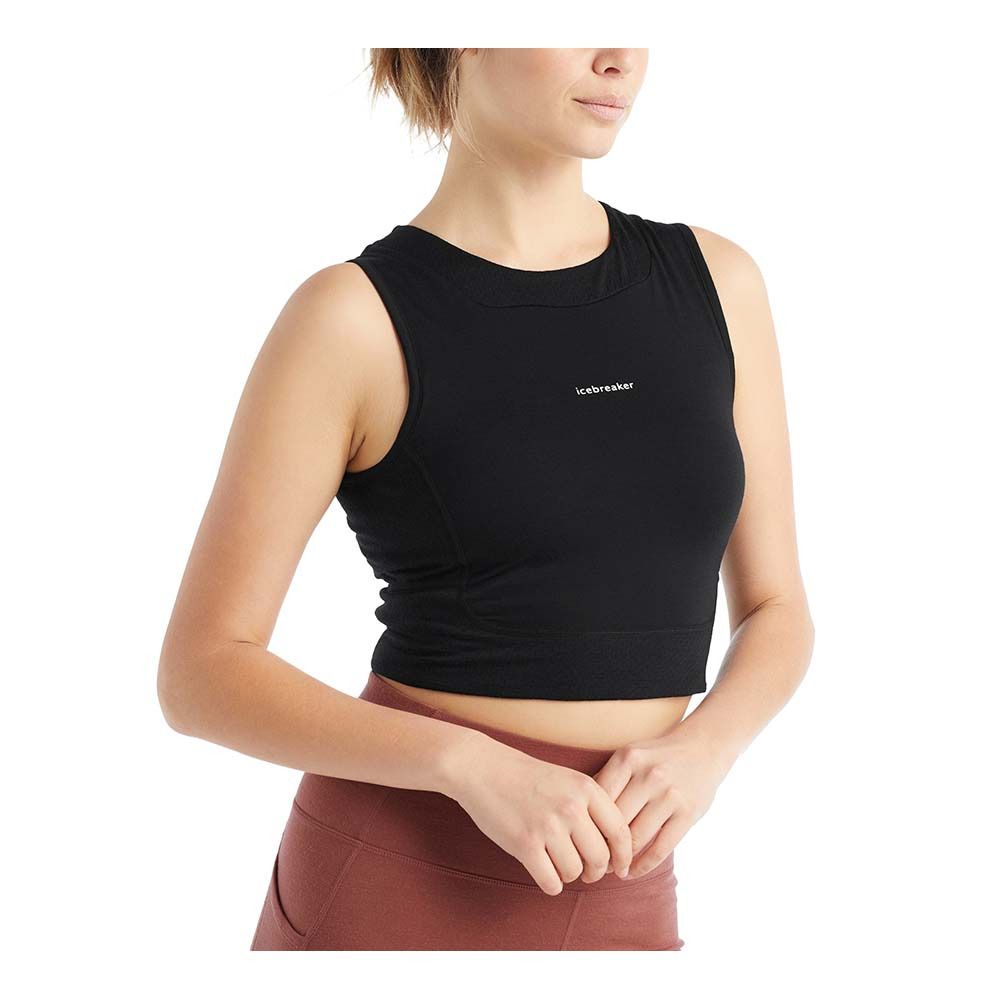 Icebreaker ZONEKNIT CROPPED - Brassière Femme black