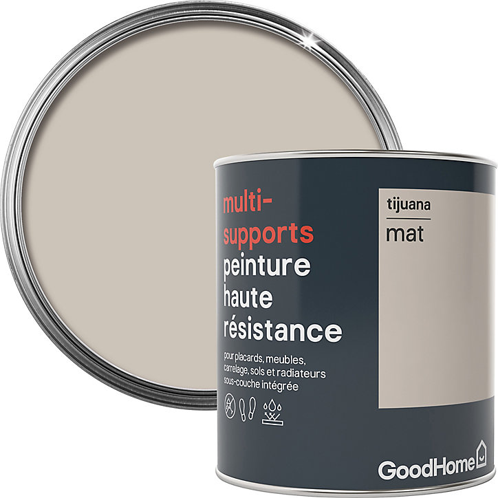 Peinture haute résistance multi-supports GoodHome beige Tijuana mat 0,75L