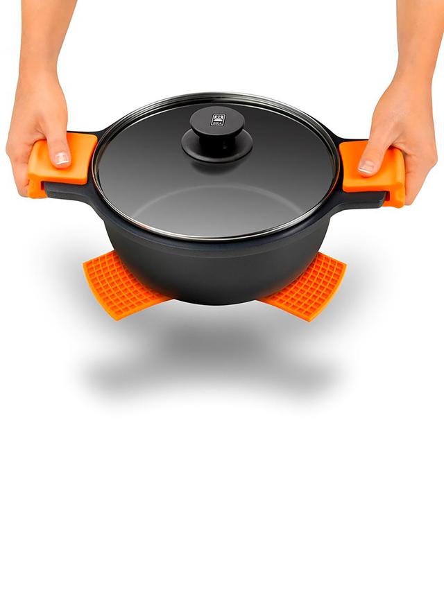 Untersetzer, Pfannenschutz & Topflappen aus Silikon, 3-in-1, EFFICIENT-Serie, 2er-Set