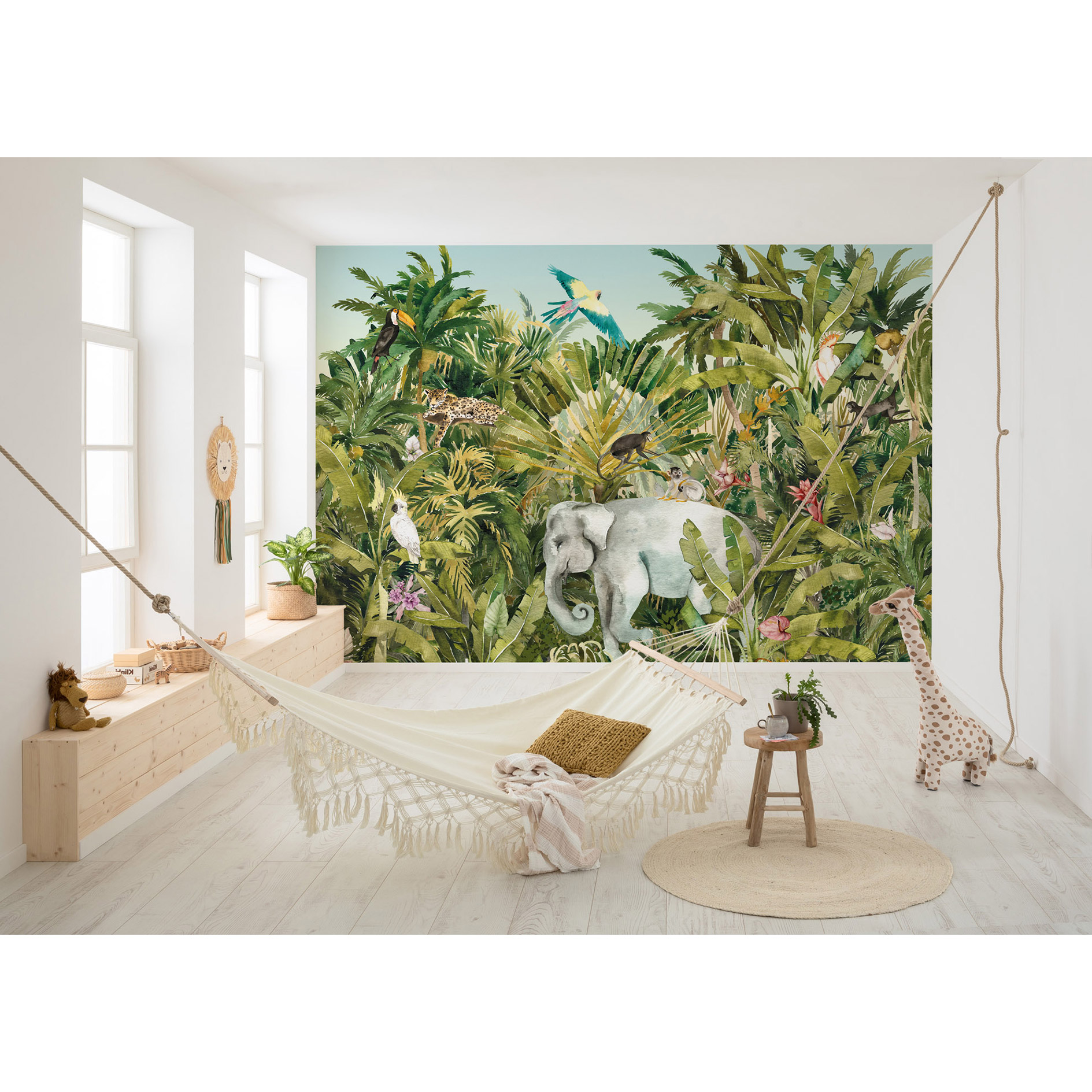 Vlies-Fototapete JUNGLE EXPEDITION - bunt - 400x280 cm