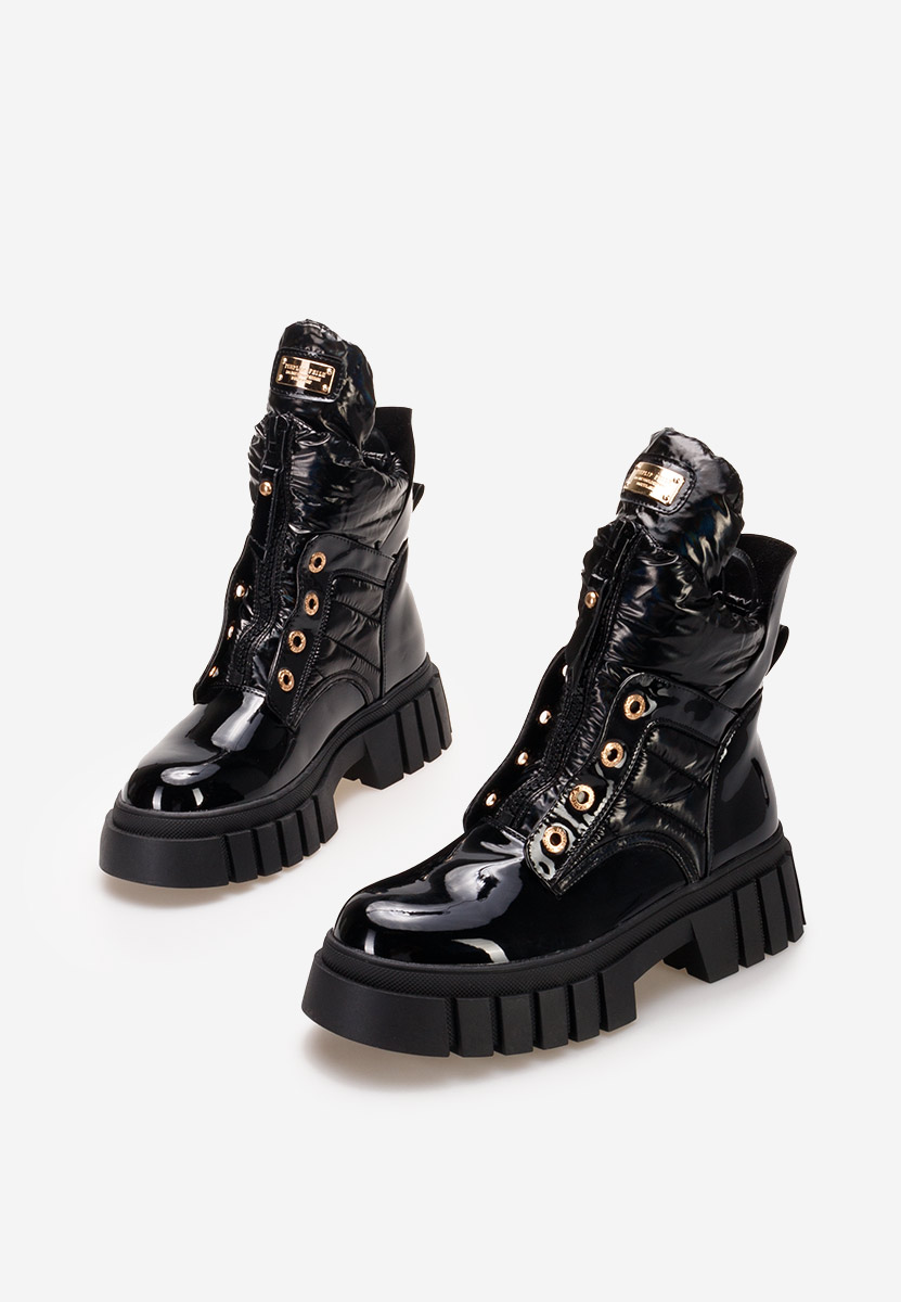 Bottines à plateau noires Granava