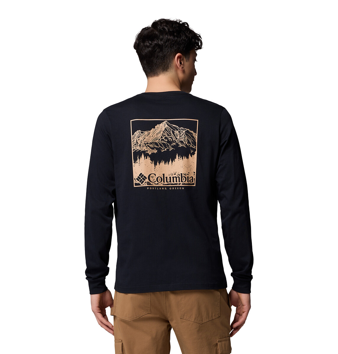 COLUMBIA<br>Camiseta de manga comprida com logotipo nas costas