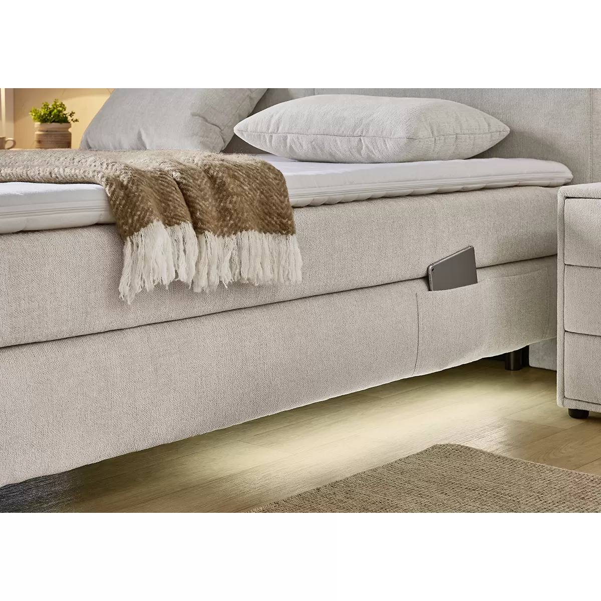 Boxspringbett Kimi Mix 180x200 Beige