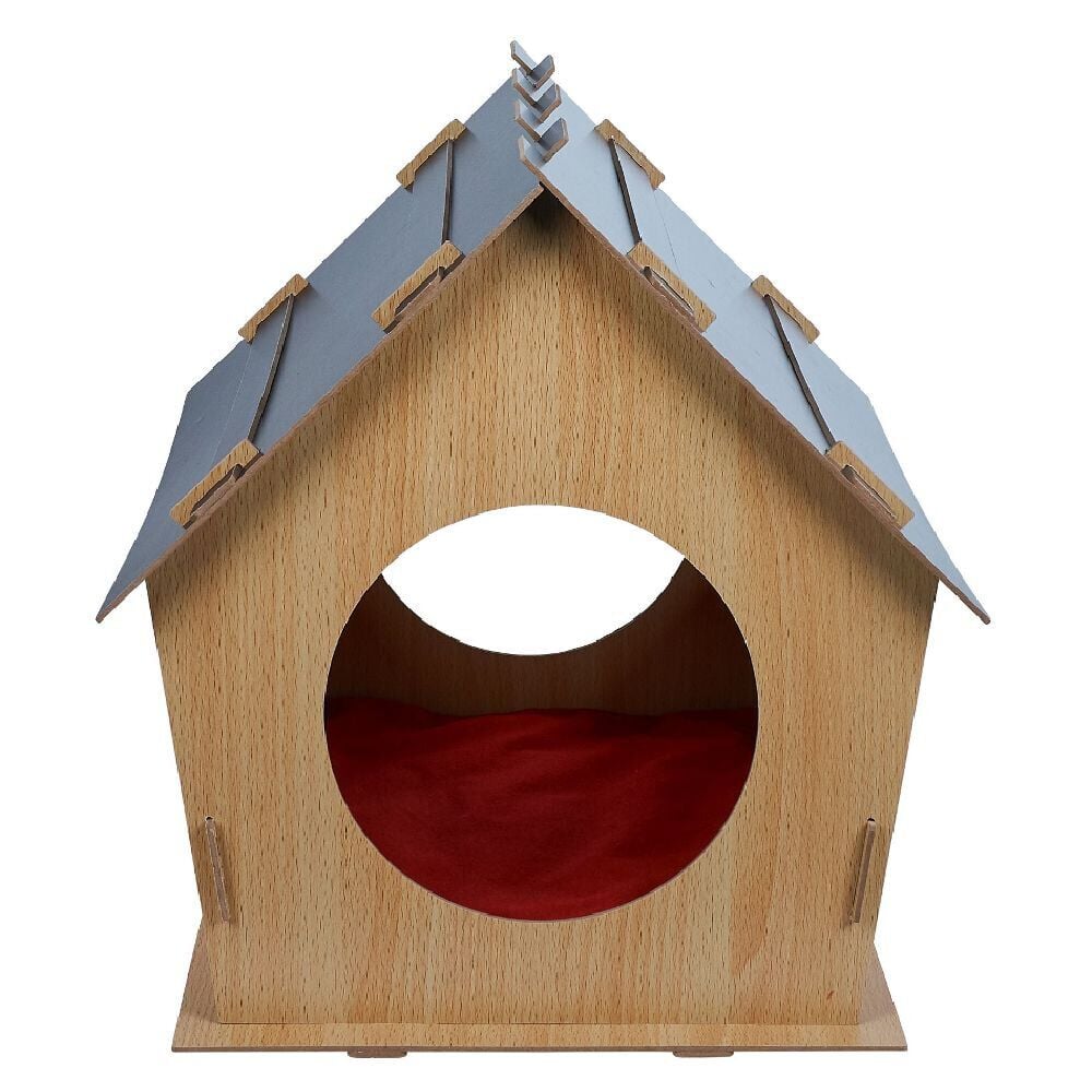 Maison pour chat avec coussin 40xH43x45cm