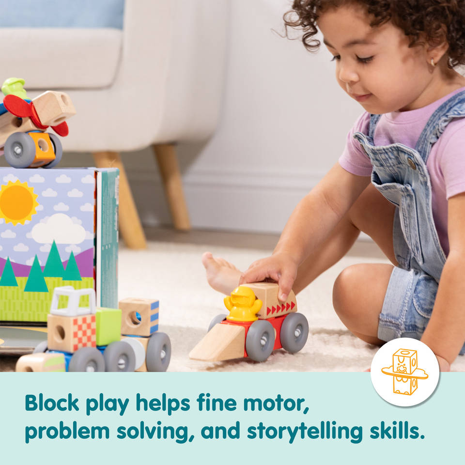 Melissa & Doug Blockables voertuigen blokkenset 54-delig
