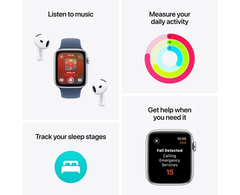 Apple Watch SE GPS 40mm Midnight Aluminium Case with Midnight Sport Band - S/M