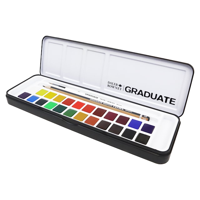 Akvarellfarge Graduate 24 Halvkopper Daler-Rowney