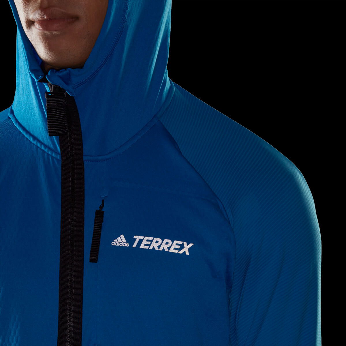 adidas Terrex Tech Flooce Full Zip Hooded Fleecejakke Herre