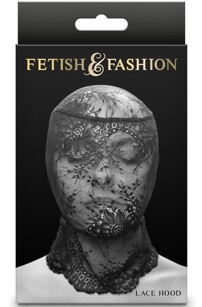 Fetish & Fashion Lace Hood Black BDSM-maske