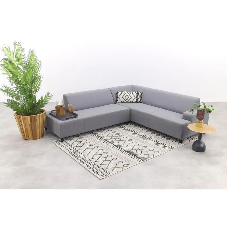 Malaga hoekbank loungeset chaise longue - taupe