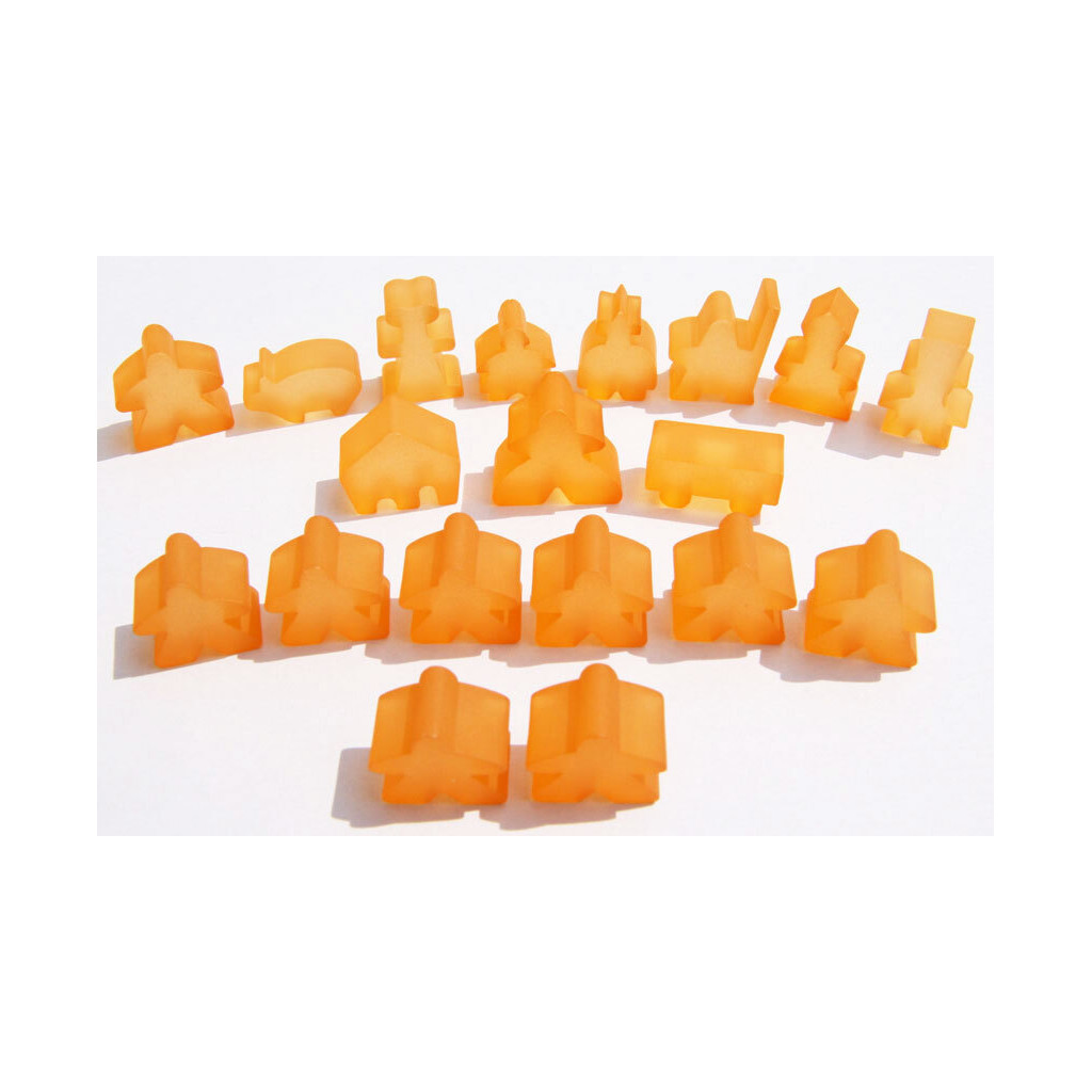 Carcassonne - Set de 19 Meeples- Frozen Orange