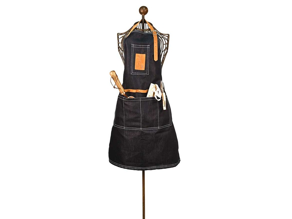 Tablier outils jardin en jean