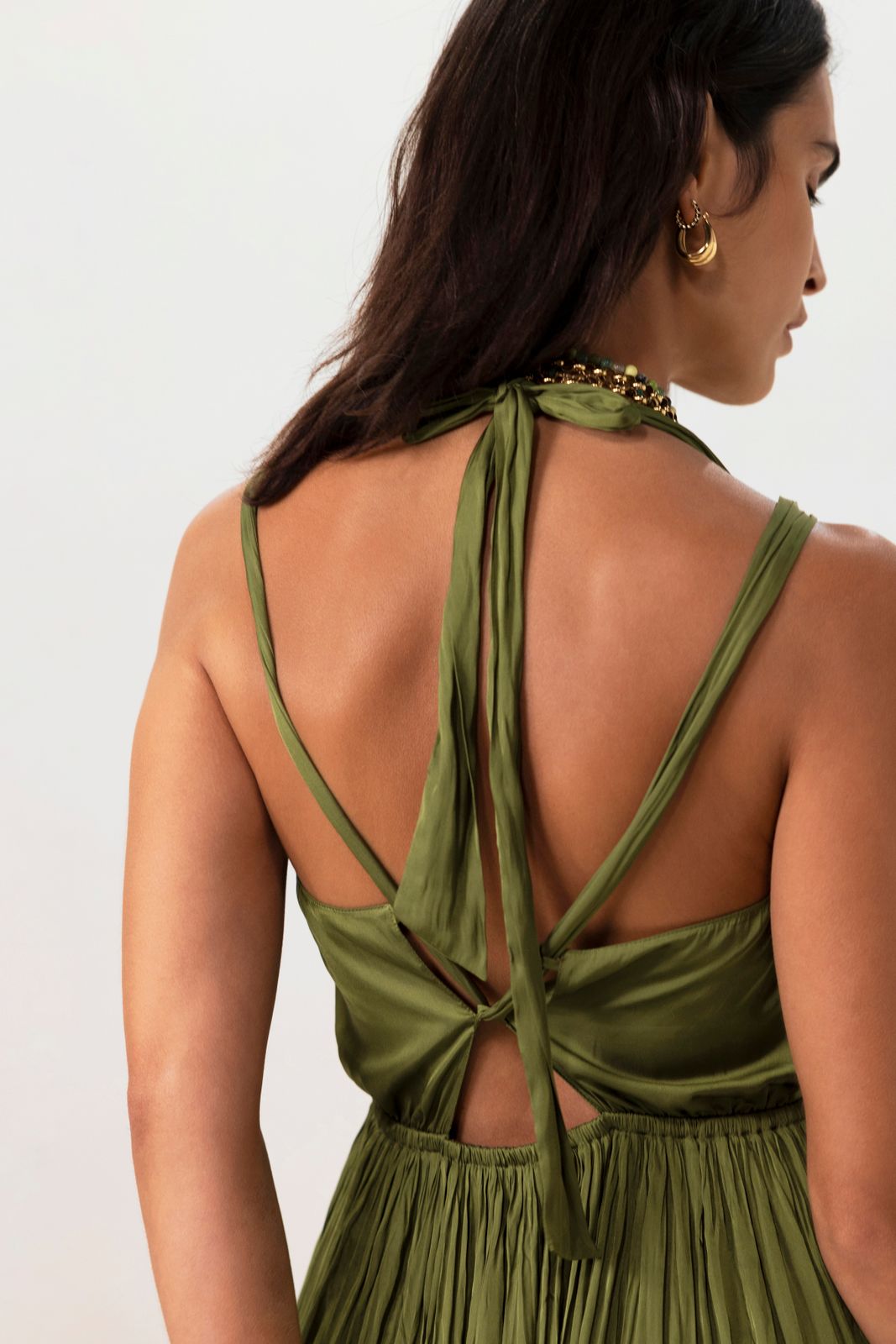 Groene maxi jurk